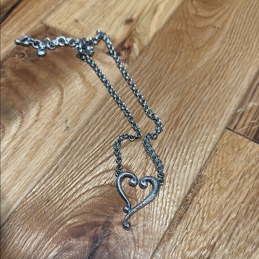 Vintage Brighton Silver Heart Necklace